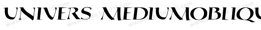 univers mediumoblique字体转换